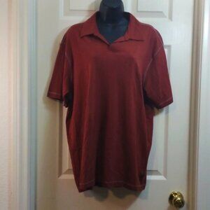 Men's Paper Denim & Company PD&C Pullover Polo RED Shirt Size XL  #0379